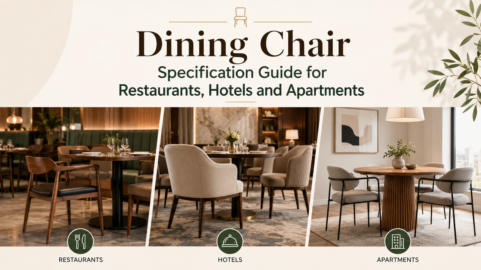 Dining Chair Specification Guide for Restaurants, Hotels and Apartments